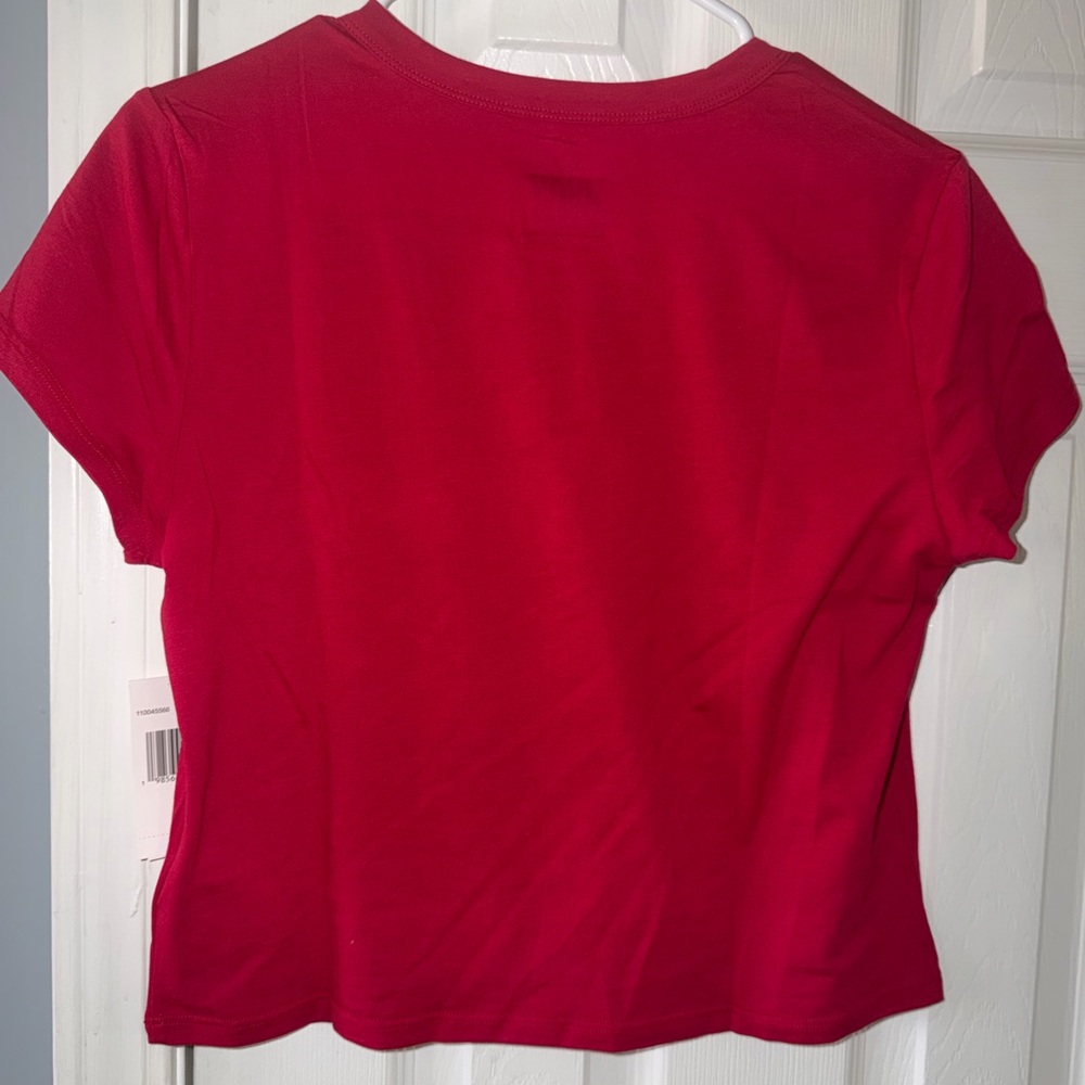 Juicy Couture Vibrant Red Tee with Black Logo - Picture 3 of 4